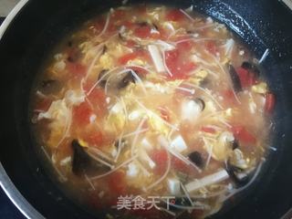 金针菇木耳豆腐蛋花汤的做法步骤:12