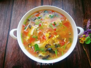 金针菇木耳豆腐蛋花汤的做法步骤:15