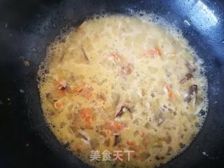 蟹粉豆腐汤捞面的做法步骤：8