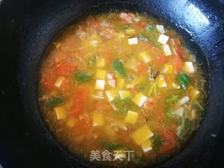 蟹粉豆腐汤捞面的做法步骤:10