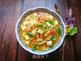 蟹粉豆腐汤捞面的做法步骤：14