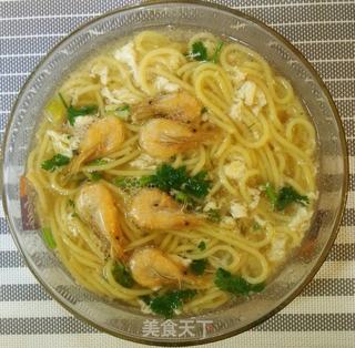鲜虾热汤玉米面的做法步骤:10