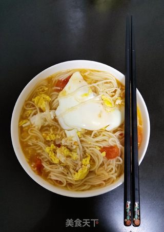 西红柿鸡蛋面的做法步骤:11