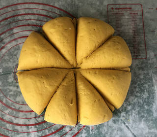 南瓜豆沙馒头的做法步骤:5