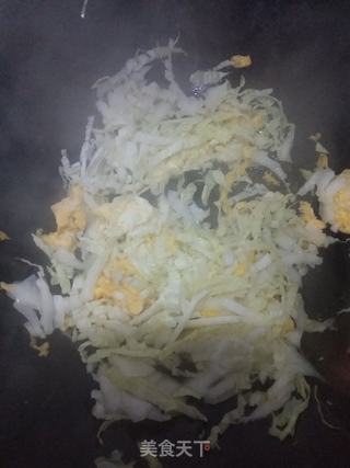 简单鸡蛋白菜面的做法步骤:7