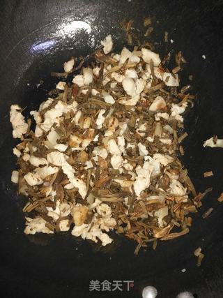 五花肉丁干豆角打卤汤面的做法步骤:4