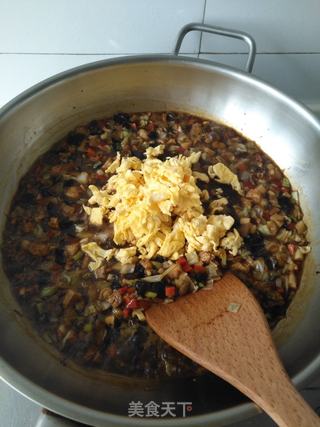 鸡蛋酱拌菠菜面的做法步骤:7