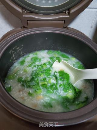 虾米春菜粥的做法步骤:8