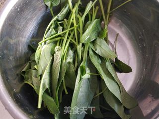菠菜肉丝汤面的做法步骤:3
