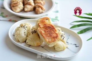 生煎双味花卷的做法步骤:13