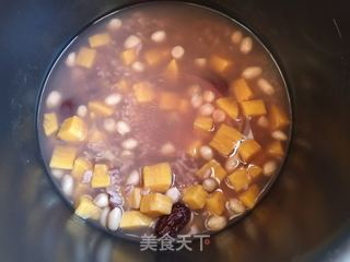 红薯花生米粥的做法步骤:8