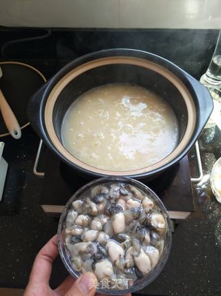 双米虾仁蚝粥的做法步骤:7