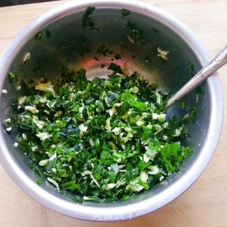 菠菜虾米鸡蛋饺子的做法步骤:6