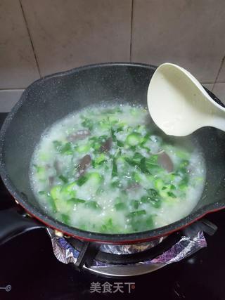 鸭血菜心粥的做法步骤:5