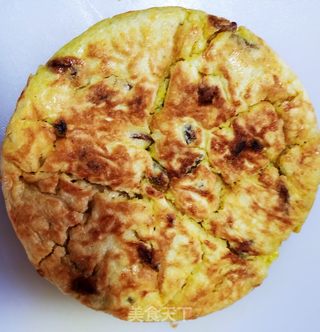 懒人早餐杂粮鸡蛋葡萄干饼的做法步骤:11