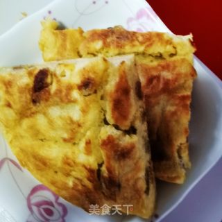 懒人早餐杂粮鸡蛋葡萄干饼的做法步骤:12