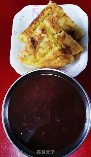 懒人早餐杂粮鸡蛋葡萄干饼的做法步骤:14