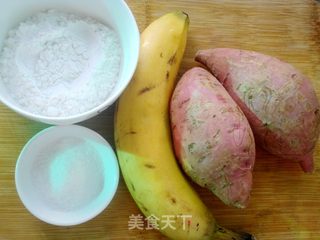 香蕉红薯饼的做法步骤：1