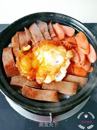 牛排煲仔饭的做法步骤:7
