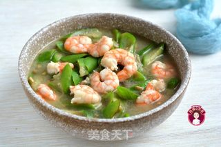 丝瓜虾仁汤的做法步骤:7