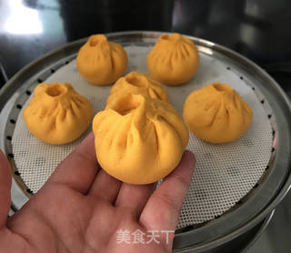 南瓜豆沙包的做法步骤:11