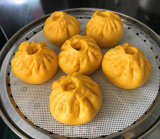 南瓜豆沙包的做法步骤:12