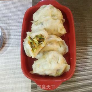 鸡蛋角瓜素蒸饺的做法步骤：13