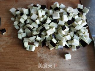 茄子肉末番茄打卤面的做法步骤:2