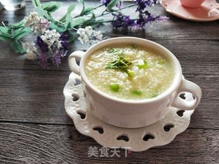 香芹二米粥的做法步骤:7