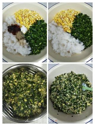 白萝卜韭菜馅蒸饺的做法步骤:6