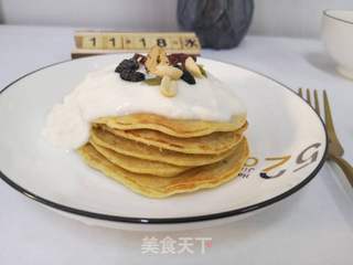 花式精致简餐:板栗鸡蛋饼+小米山药粥的做法步骤:9