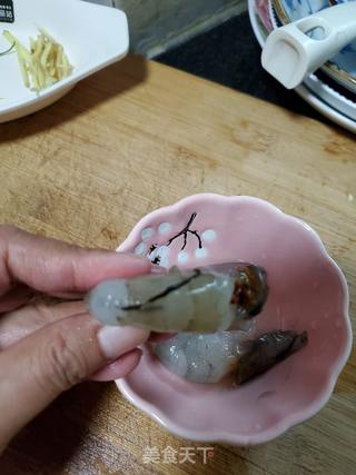 虾仁青菜粥的做法步骤:2