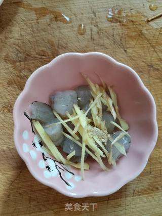 虾仁青菜粥的做法步骤:3