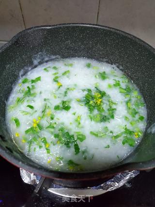 虾仁青菜粥的做法步骤:5