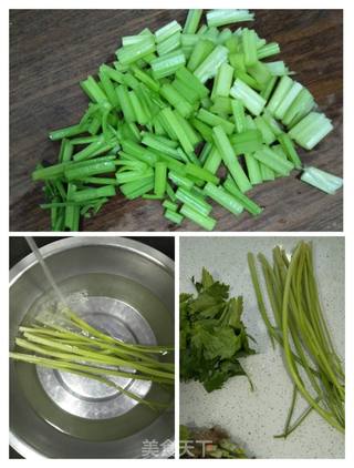 香芹拌花生米的做法步骤:2