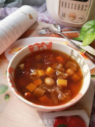 红薯花生桃胶汤的做法步骤:13
