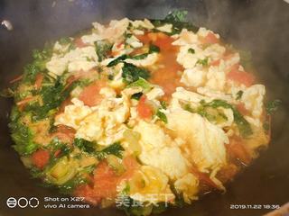 青菜西红柿鸡蛋面的做法步骤:9