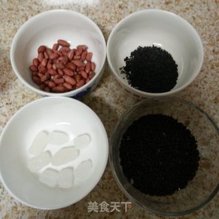 黑米+黑芝麻+花生+山药米糊的做法步骤：1