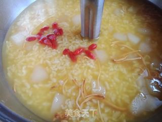 虫草花雪梨稀饭的做法步骤:7