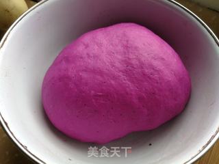 双色火龙果心形馒头的做法步骤:5