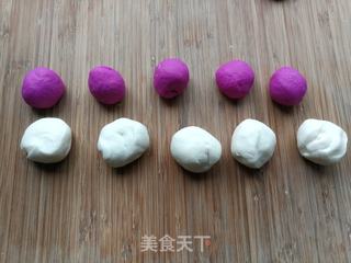 双色火龙果心形馒头的做法步骤:7