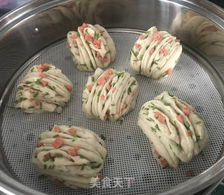 香葱火腿肠花卷的做法步骤:13