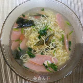黄瓜咸菜煮海鲜面的做法步骤：10