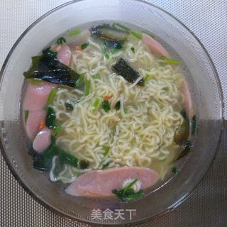 黄瓜咸菜煮海鲜面的做法步骤：11