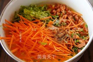 白米饭蔬菜饼的做法步骤:4