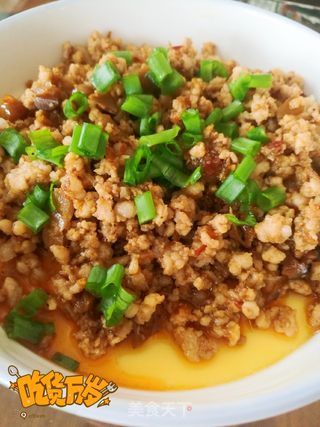 爆下饭的肉末浇蛋羹的做法步骤:14