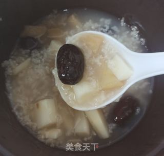 电炖锅山药苹果红枣粥的做法步骤:4