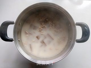 羊肉鸭血荠菜汤的做法步骤:6
