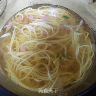 辣白菜煮玉米喳面的做法步骤:7