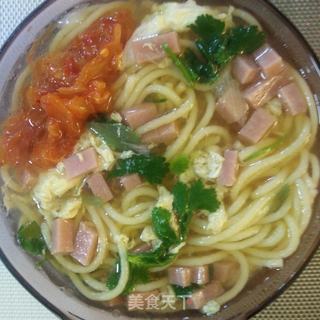 辣白菜煮玉米喳面的做法步骤:12